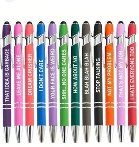 Set of 12 funny pens 3 for $20!
